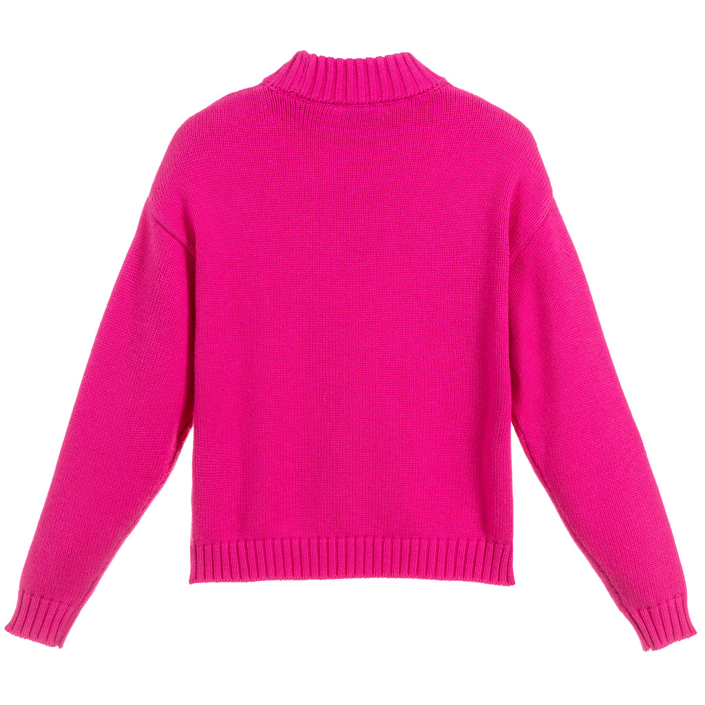 Girls Pink with Bronze Bear Logo Sweater (Mini-Me)