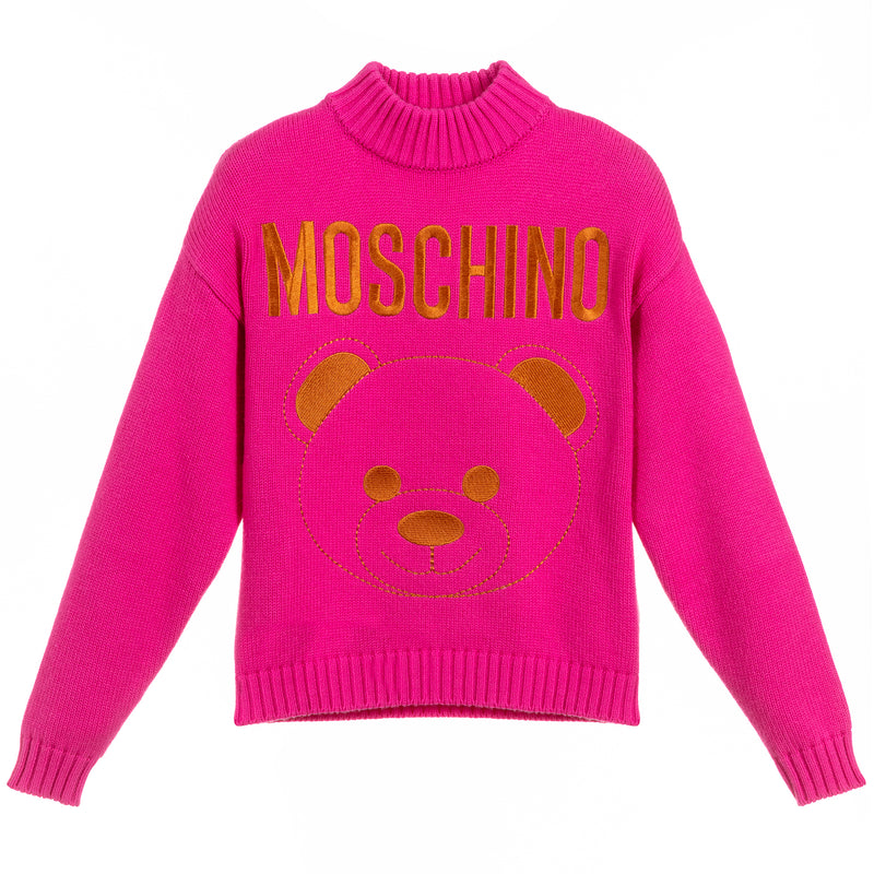 Girls Pink with Bronze Bear Logo Sweater (Mini-Me)