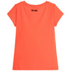 Moschino Girls Coral Sparkly Face T-shirt
