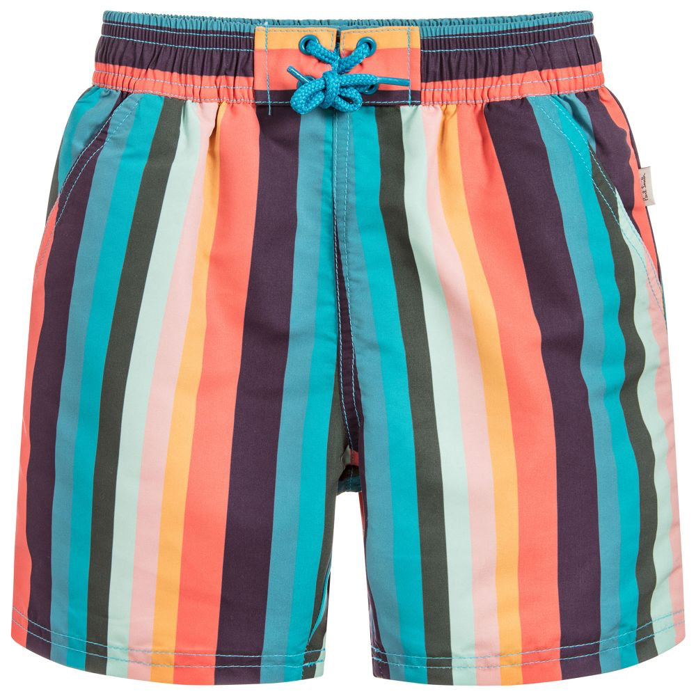 Paul Smith Boys Colorful Striped Swim Shorts