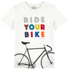 Paul Smith Boys 'Ride your bike' Printed White T-shirt