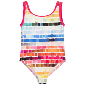 Paul Smith Girls Mosaic Print Swimsuit (Mini-me)