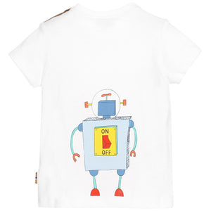 Paul Smith Baby Boys White 'Robot' T-Shirt