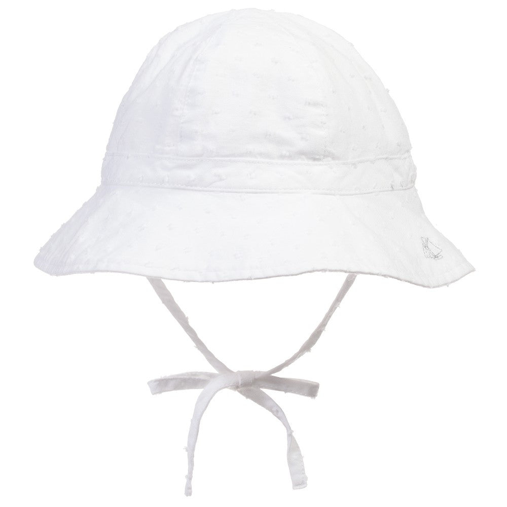 Petit Bateau Baby Girls White Sun Hat