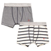 Petit Bateau Boys Striped Boxer Shorts Two-pack