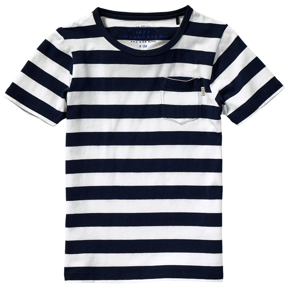 Scotch & Soda Boys Striped Navy T-shirt Boys Shirts Scotch Shrunk [Petit_New_York]