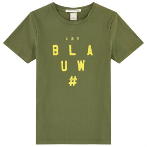 Scotch & Soda Boys Military Green Logo T-shirt | New Collection Boys Shirts Scotch Shrunk [Petit_New_York]