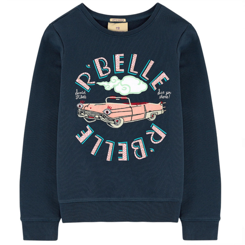 Scotch & Soda Navy Blue R'belle Sweatshirt Girls Sweaters & Sweatshirts Scotch Shrunk [Petit_New_York]