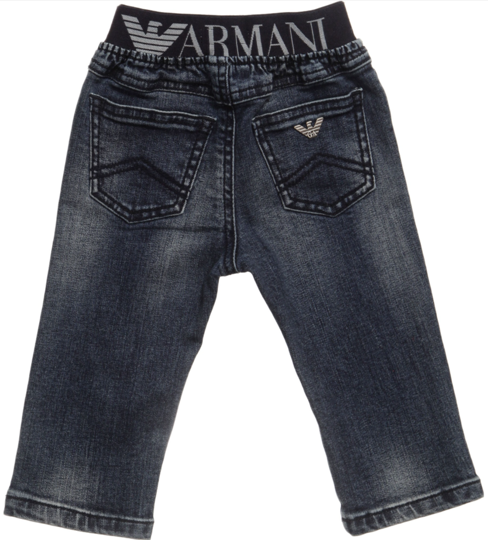 Armani Baby Soft Denim Waistband Jeans Baby Bottoms Armani Junior [Petit_New_York]