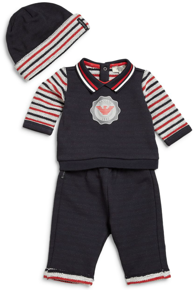 Armani Baby Three-Piece Gift Set Baby Sets & Suits Armani Junior [Petit_New_York]