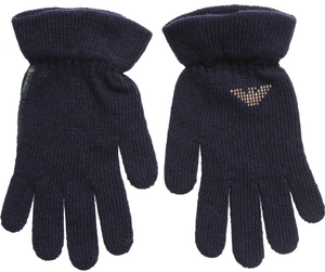 Armani Girls Navy Blue Gloves Girls Hats, Scarves & Gloves Armani Junior [Petit_New_York]