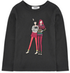 Sonia Rykiel Girls 'Friends' Long-Sleeved T-shirt Girls Tops Rykiel Enfant [Petit_New_York]