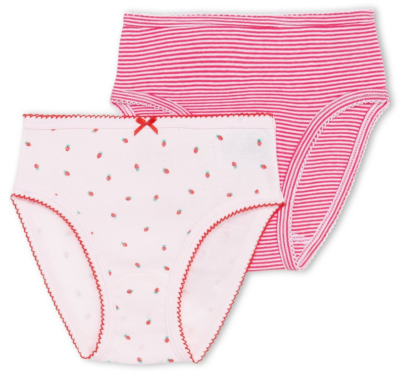 Petit Bateau Girls Two-Pack Pink Undies