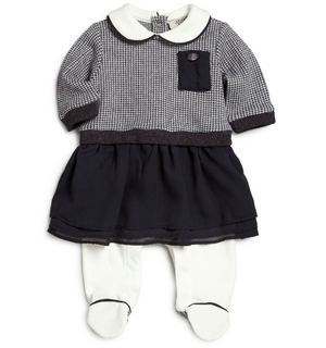Armani Baby Navy Blue & White Dress One-Piece Petit New York Armani Baby Navy Blue & White Dress One-Piece Petit New York
