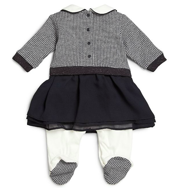 Armani Baby Navy Dress-Onesie Baby Rompers & Onesies Armani Junior [Petit_New_York]
