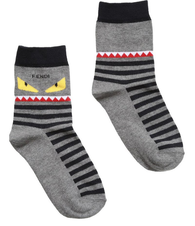 Fendi Boys 'Monster' Socks Boys Underwear & Socks Fendi [Petit_New_York]