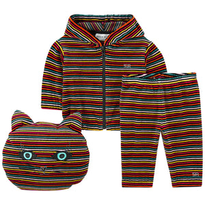 Baby Unisex Colorful Striped 3-piece Gift Set