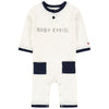 Baby White & Navy Logo Bodysuit (Unisex)