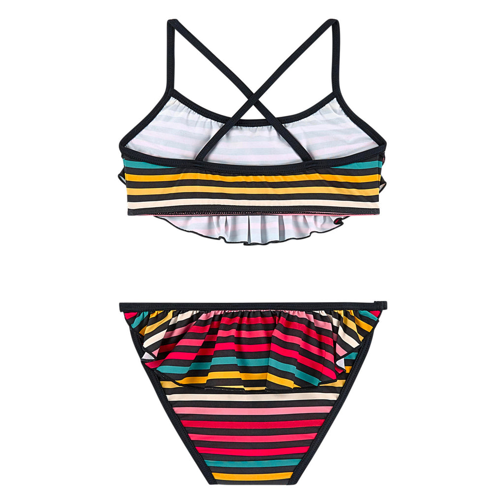 Girls Colorful Striped Bikini Set