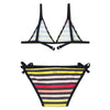 Girls Colorful Striped Bikini Swimsuit