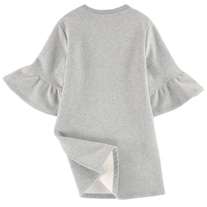 Girls Grey Logo Sweatshirt Dress