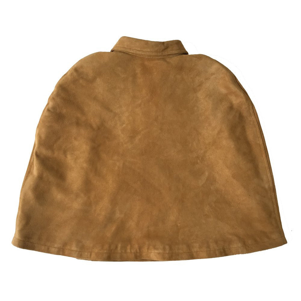 Girls Light Brown Suede Poncho