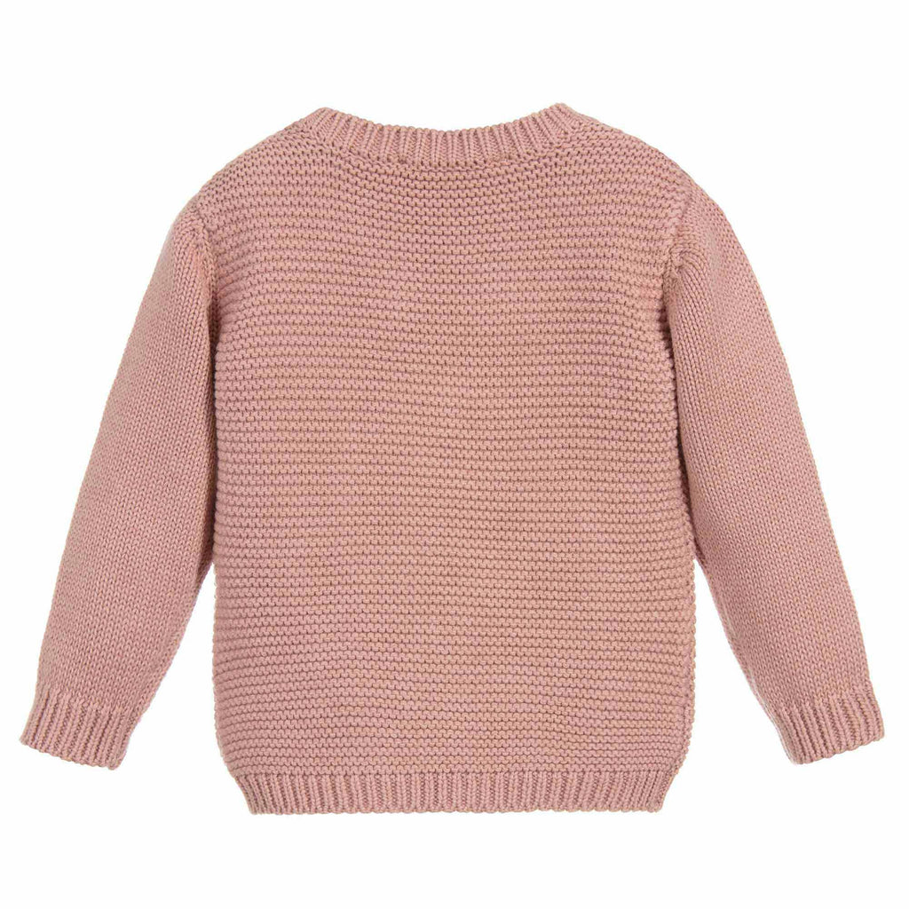 Baby Girls Soft Pink Ladybug Sweater