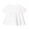 Baby Girls White Linen Cherry Embroidered Top