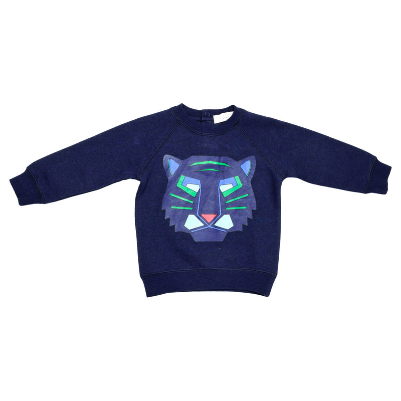 Baby Boys Navy Blue Tiger Sweatshirt