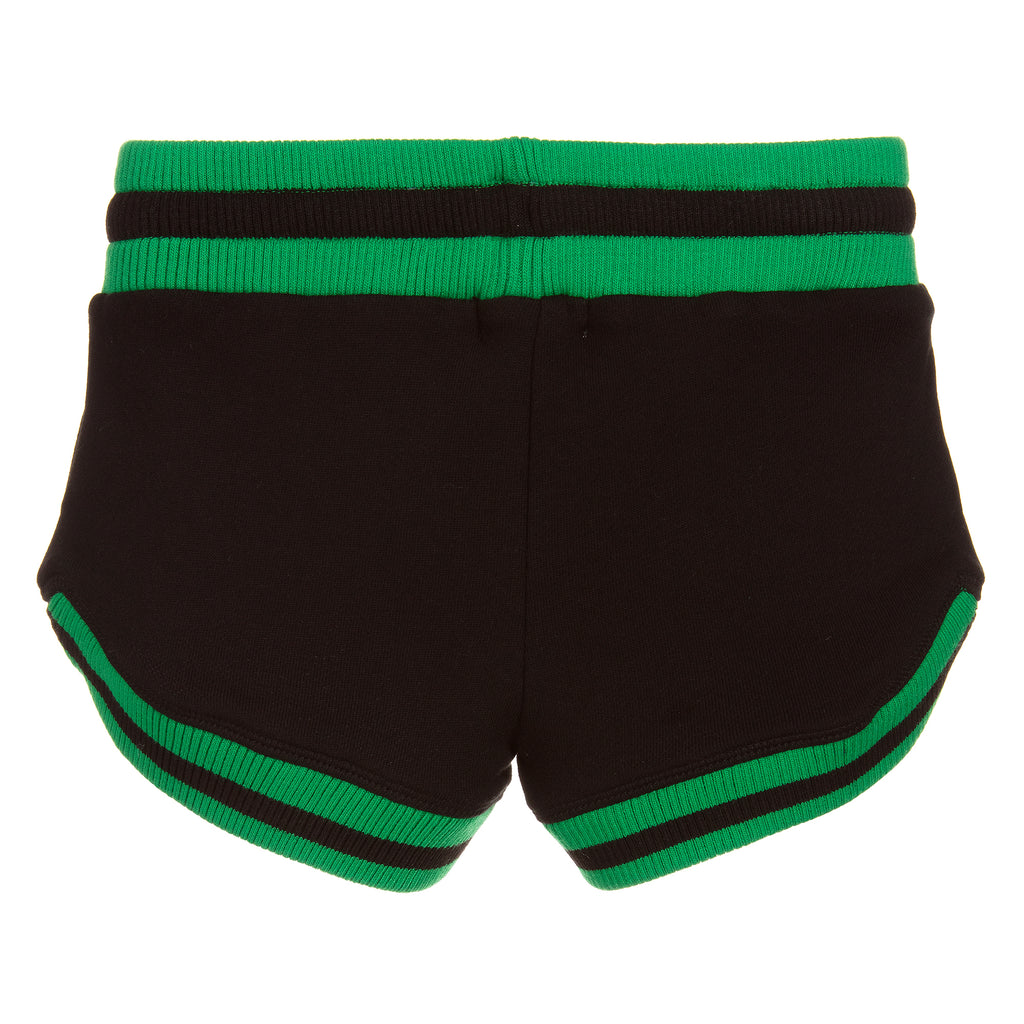 Girls Black with Green Shorts