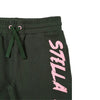 Girls Black with Pink Logo Sweatpants