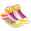 Girls Colorful High-Top 'Wing' Sneakers