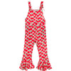 Girls Pink and Red Cherry Lightweight Jumpsuit