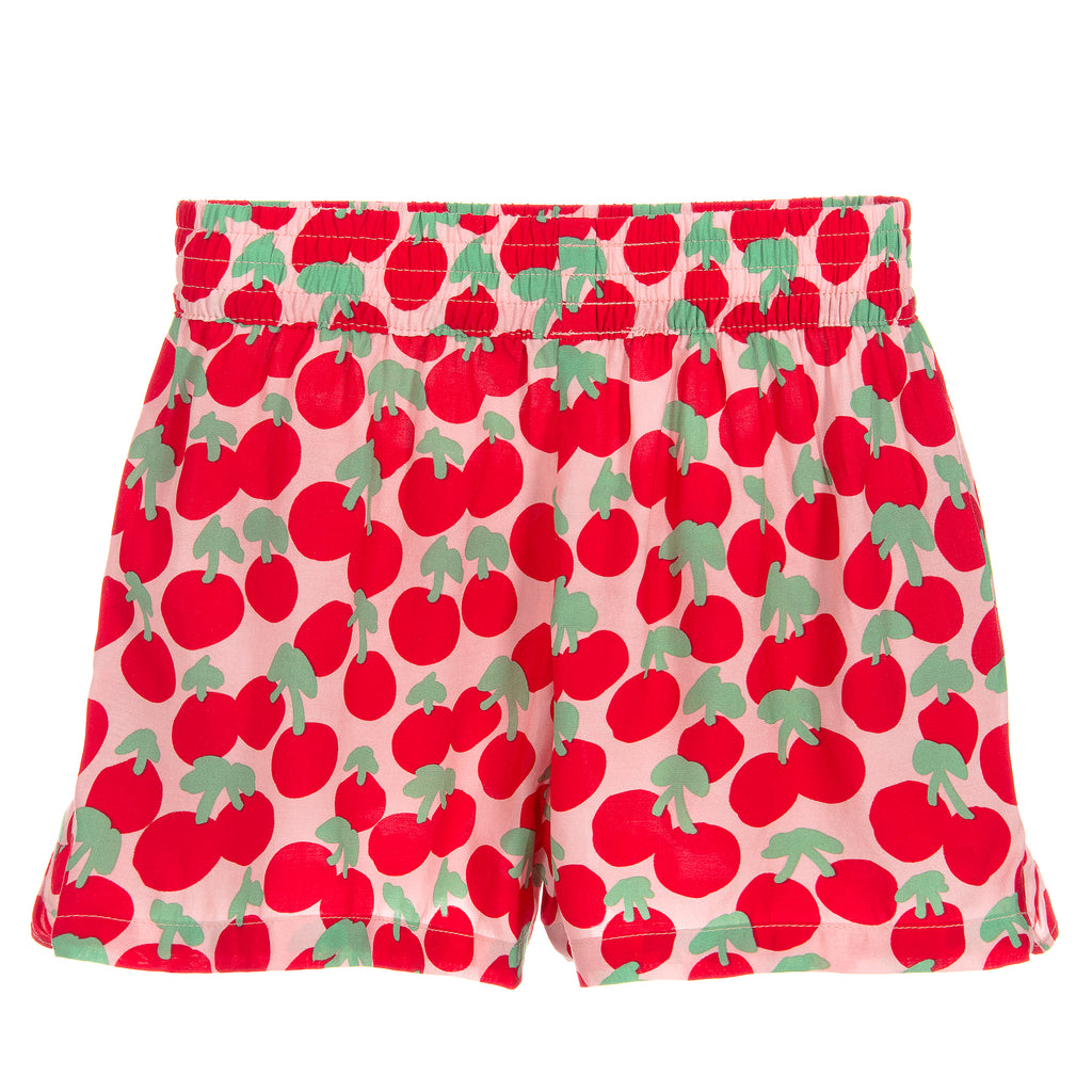 Girls Red and Pink Cherry Shorts