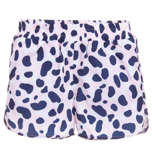 Girls Soft Pink & Blue Camo Shorts