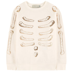 Stella McCartney Girls Cream Skeleton Sweater Girls Sweaters & Sweatshirts Stella McCartney Kids [Petit_New_York]