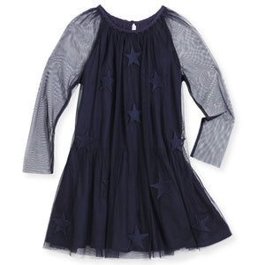 Stella McCartney Girls Star Patched Tulle Dress Girls Dresses Stella McCartney Kids [Petit_New_York]