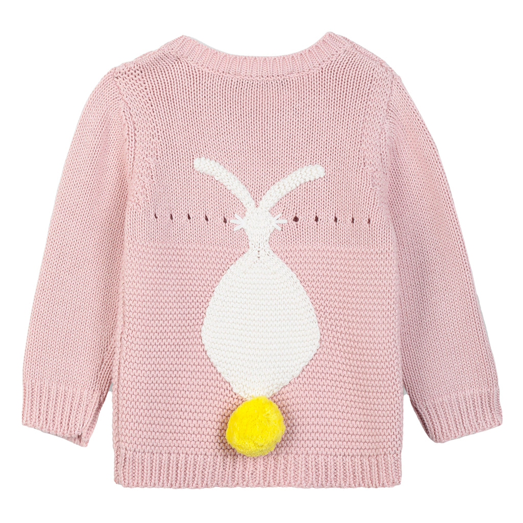 Baby Girls Soft Pink Bunny Sweater