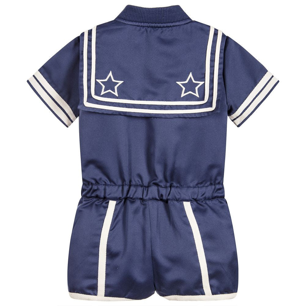 Stella McCartney Girls Navy Blue Majorette Romper Girls Dresses Stella McCartney Kids [Petit_New_York]