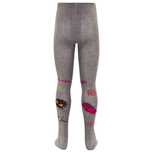 Fendi Girls 'Monster' Grey Tights Girls Underwear, Socks & Tights Fendi [Petit_New_York]