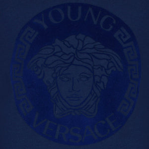 Versace Boys Blue Medusa Logo Sweatshirt Boys Sweaters & Sweatshirts Young Versace [Petit_New_York]