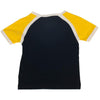 Versace Boys Navy and Yellow Medusa Logo T-shirt Boys T-shirts Young Versace [Petit_New_York]