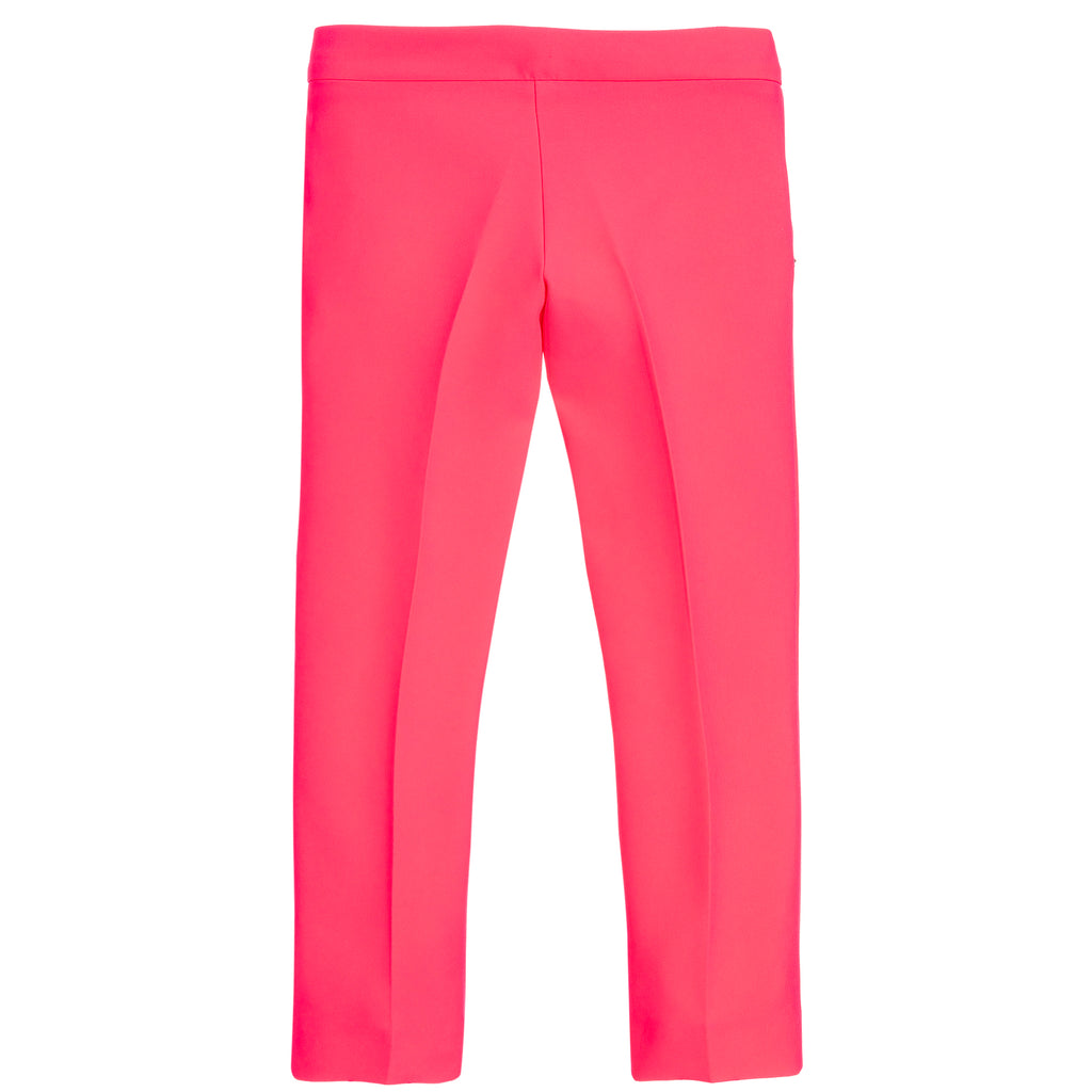 Girls Silky Neon Pink Pants