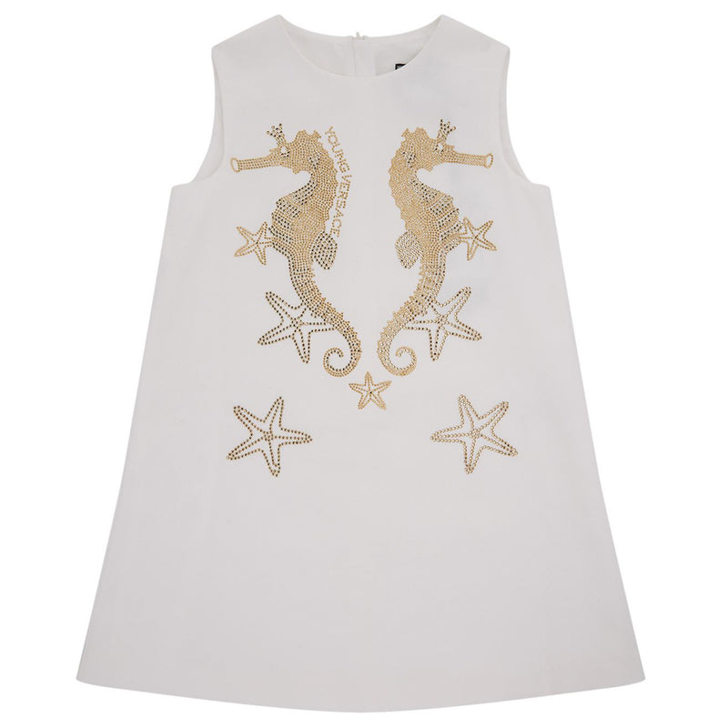 Versace Girls White Seahorse Dress (Mini-Me)