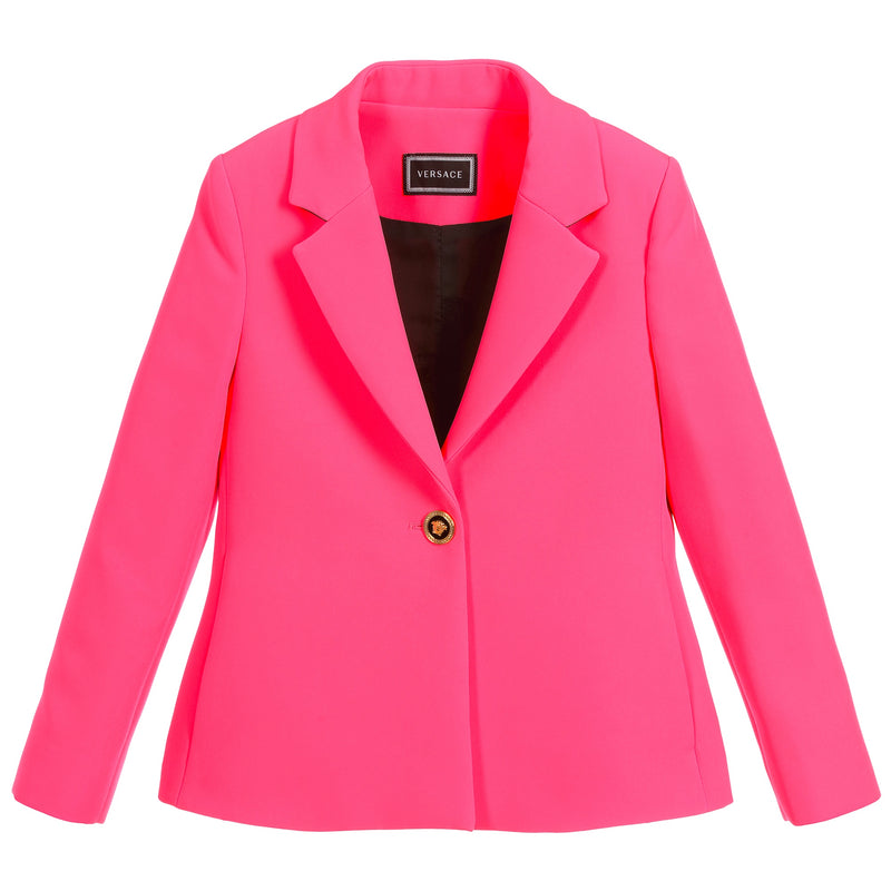 Girls Neon Pink Blazer Jacket