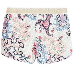 Zadig & Voltaire Girls Ivory Shorts with Colorful Print Girls Shorts Zadig & Voltaire [Petit_New_York]