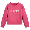 Zadig & Voltaire Girls Pink 'Happy' Sweatshirt (Mini-me) Girls Sweaters & Sweatshirts Zadig & Voltaire [Petit_New_York]