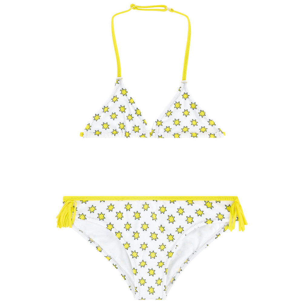 Zadig & Voltaire Girls White and Yellow Star Bikini Girls Swimwear Zadig & Voltaire [Petit_New_York]