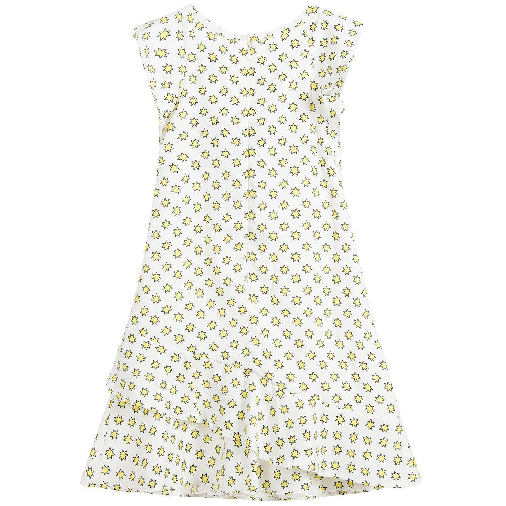 Zadig & Voltaire Girls White Dress with Yellow Stars Girls Dresses Zadig & Voltaire [Petit_New_York]