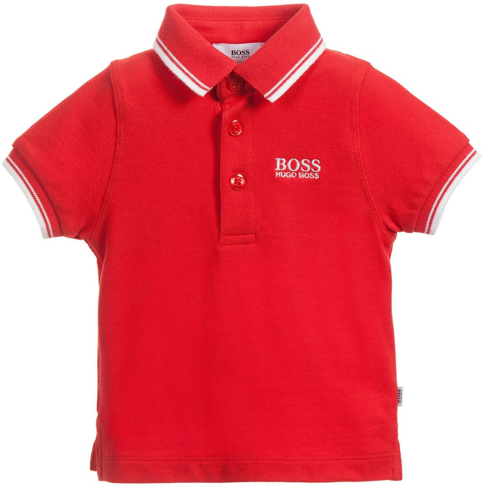 Hugo Boss Boys Red Polo Shirt Boys Polo Shirts Boss Hugo Boss [Petit_New_York]